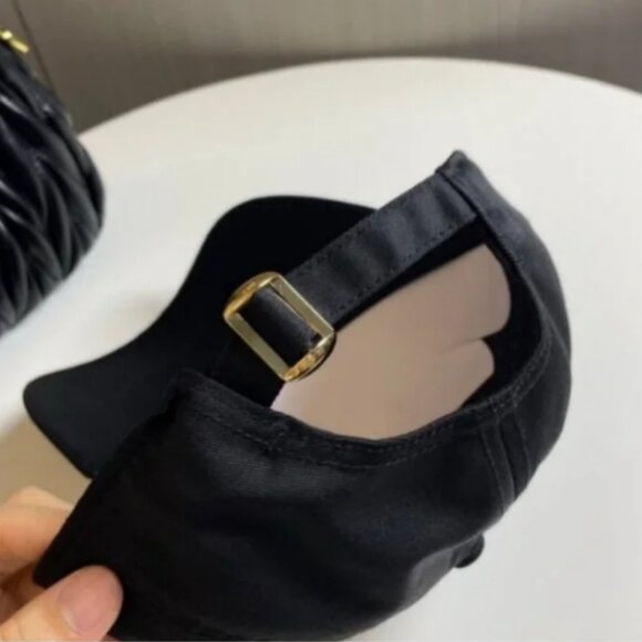 Celine Triomphe Baseball Cap Hat Black - Picture 5 of 6